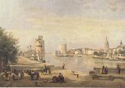 Jean Baptiste Camille  Corot Le port de La Rochelle (mk11) USA oil painting artist